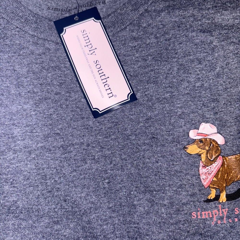 Simply Southern Dolly Parton Weenie Dog YOURS Smile Tee Women’s XL T-shirt NEW - Picture 6 of 7